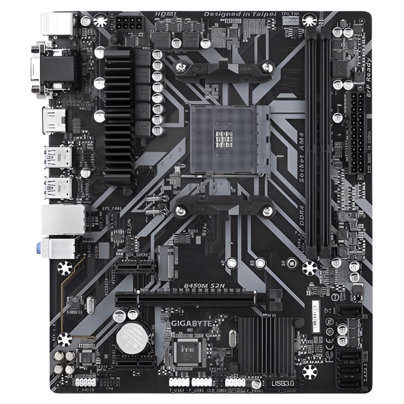 爆新 技嘉B450M S2H主板 B450 AM4 VGA DVI HDMI M.2 USB3 DDR4