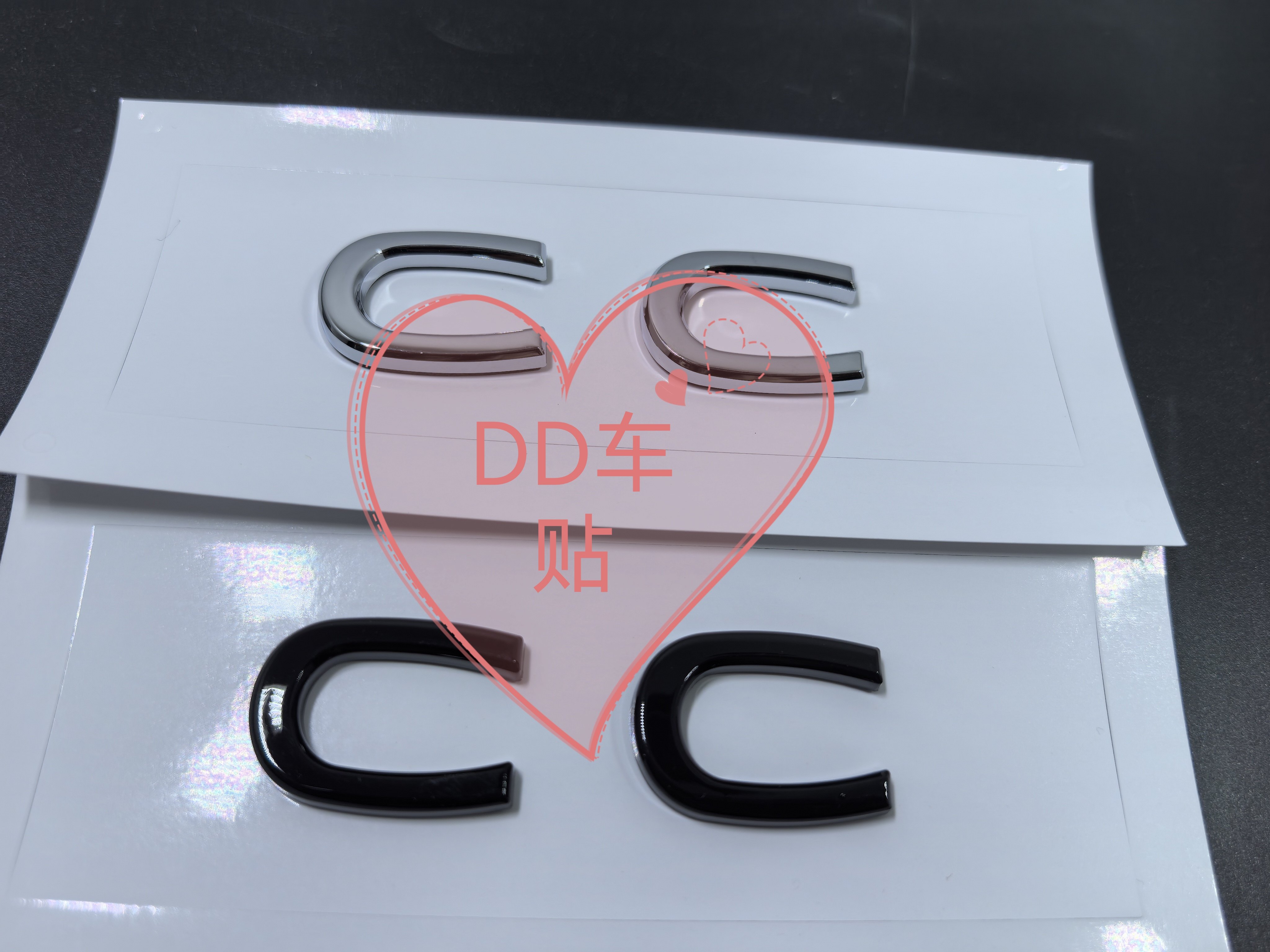 适用于21款大众CC字母贴排量车标330 380TSI改装版字母车尾车标贴