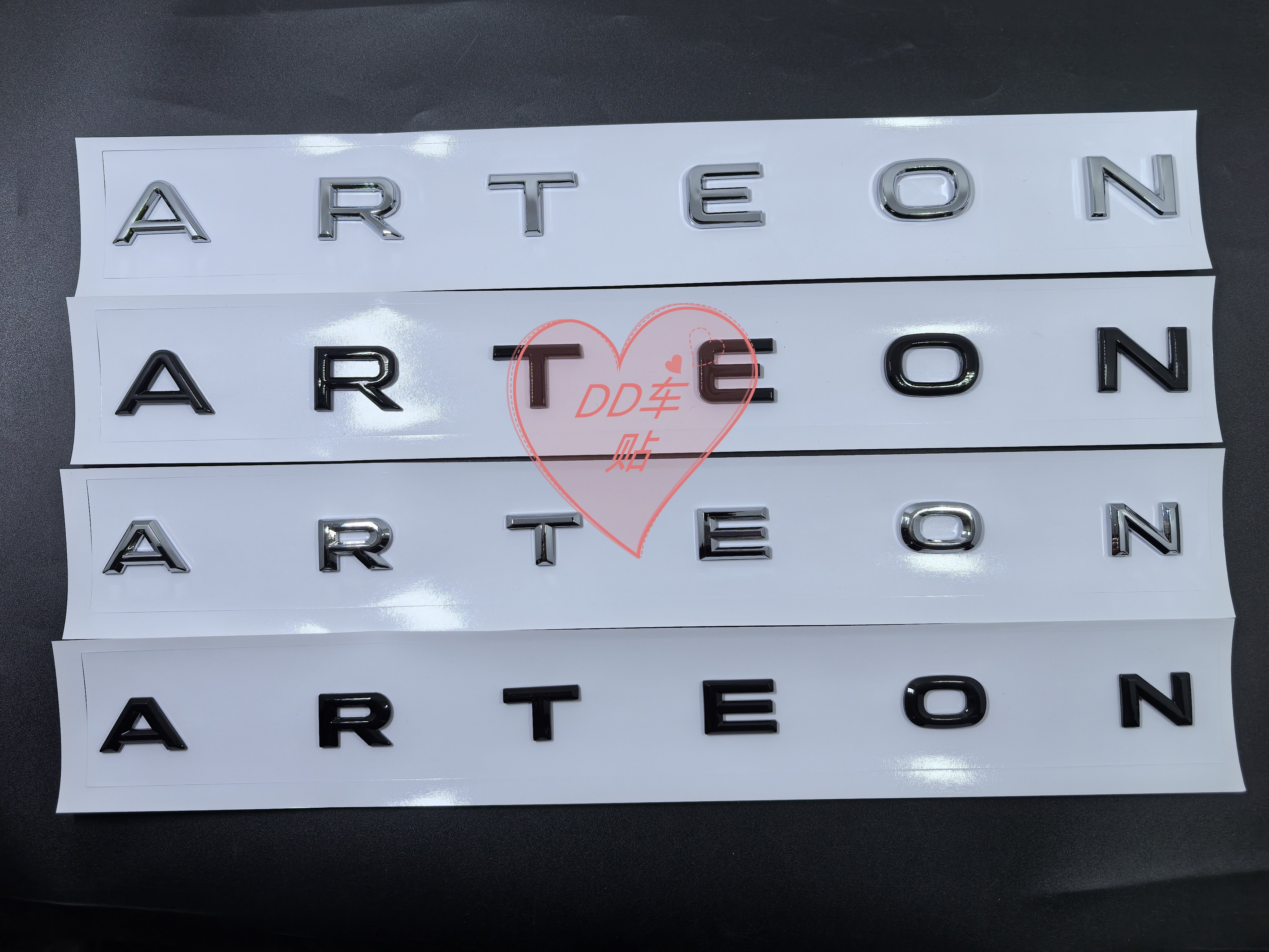 适用大众CC字母车尾车标尾标贴改装ARTEON字母贴后尾装饰黑色贴标