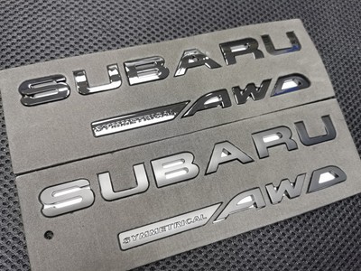 适用于斯巴鲁SUBARU AWD WRX STI BRZ改装车标中网标后尾字标车贴