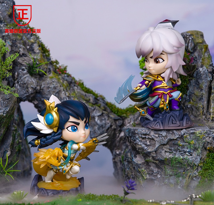 官方正版英雄联盟玉剑传说泰隆&艾瑞莉娅手办lol周边模型公仔摆件