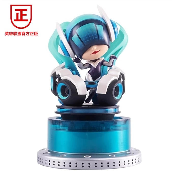 官方正版LOL英雄联盟娑娜DJ琴女手办带发光底座模型摆件公仔周边