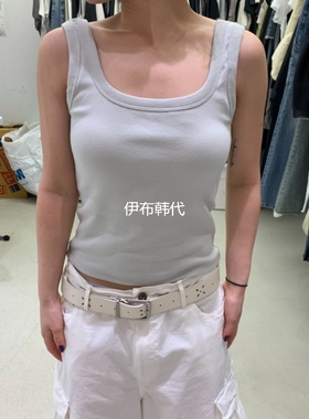 PADO韩国东大门正品代购26夏款 圆领休闲棉质胸垫打底背心