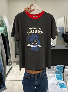 圆领卡通小熊休闲自短袖T恤女