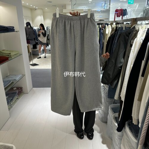 松紧腰抽绳宽松卫裤长裤