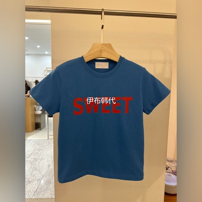 圆领休闲修身字母短袖T恤女