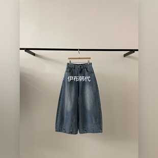 牛仔裤 2DA 松紧腰磨白休闲阔腿裤 26春 DARIMI韩国东大门正品 代购