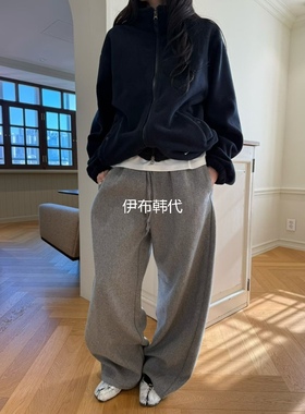 TUG韩国东大门正品代购26春季新款 松紧腰抽绳休闲直筒裤长裤女