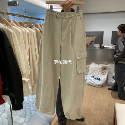 休闲大口袋工装休闲长裤