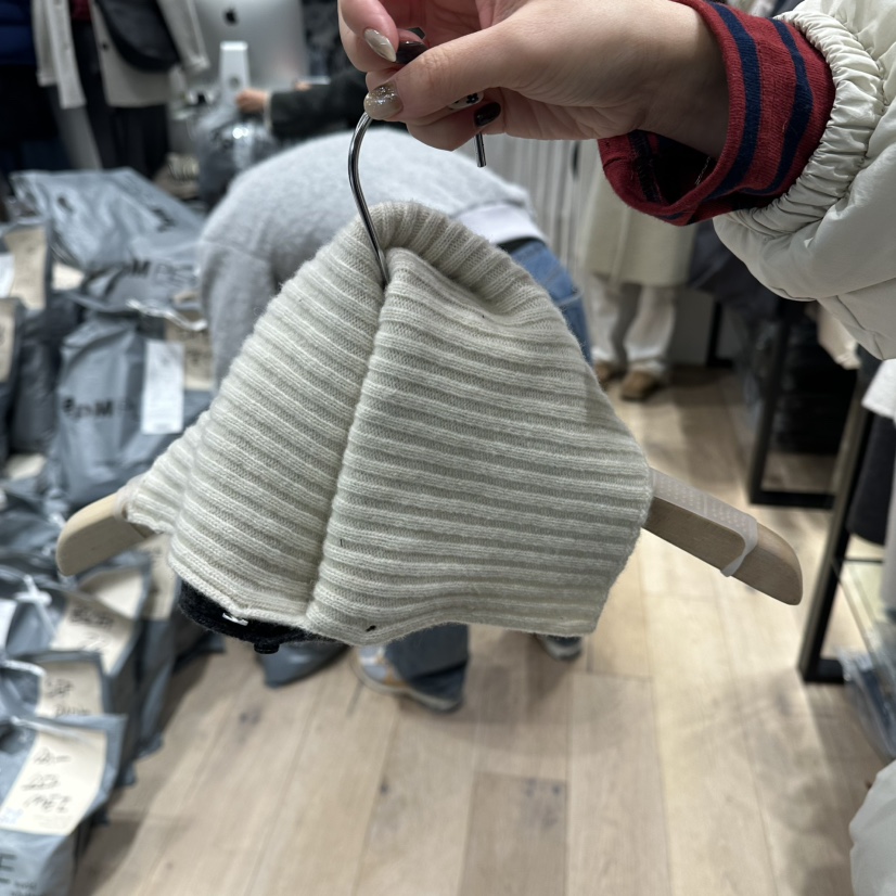 螺纹休闲纽扣羊毛围巾针织脖套