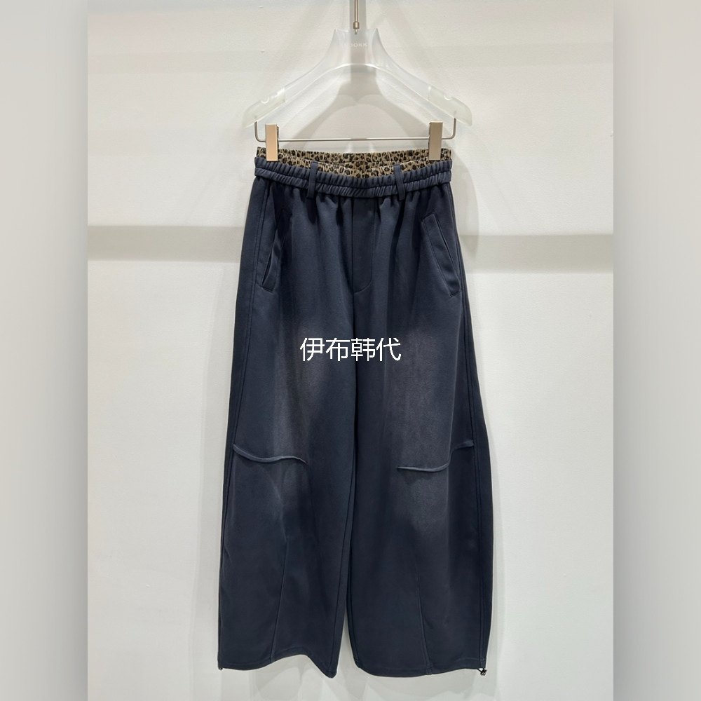 LOOKK/MIMME韩国东大门正品代购26春款 松紧腰层叠豹纹腰做旧卫裤,女装/女士精品,休闲裤,淘宝优惠券,粉丝福利购,淘宝优惠卷