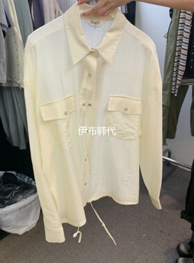 翻领休闲多口袋宽松衬衫