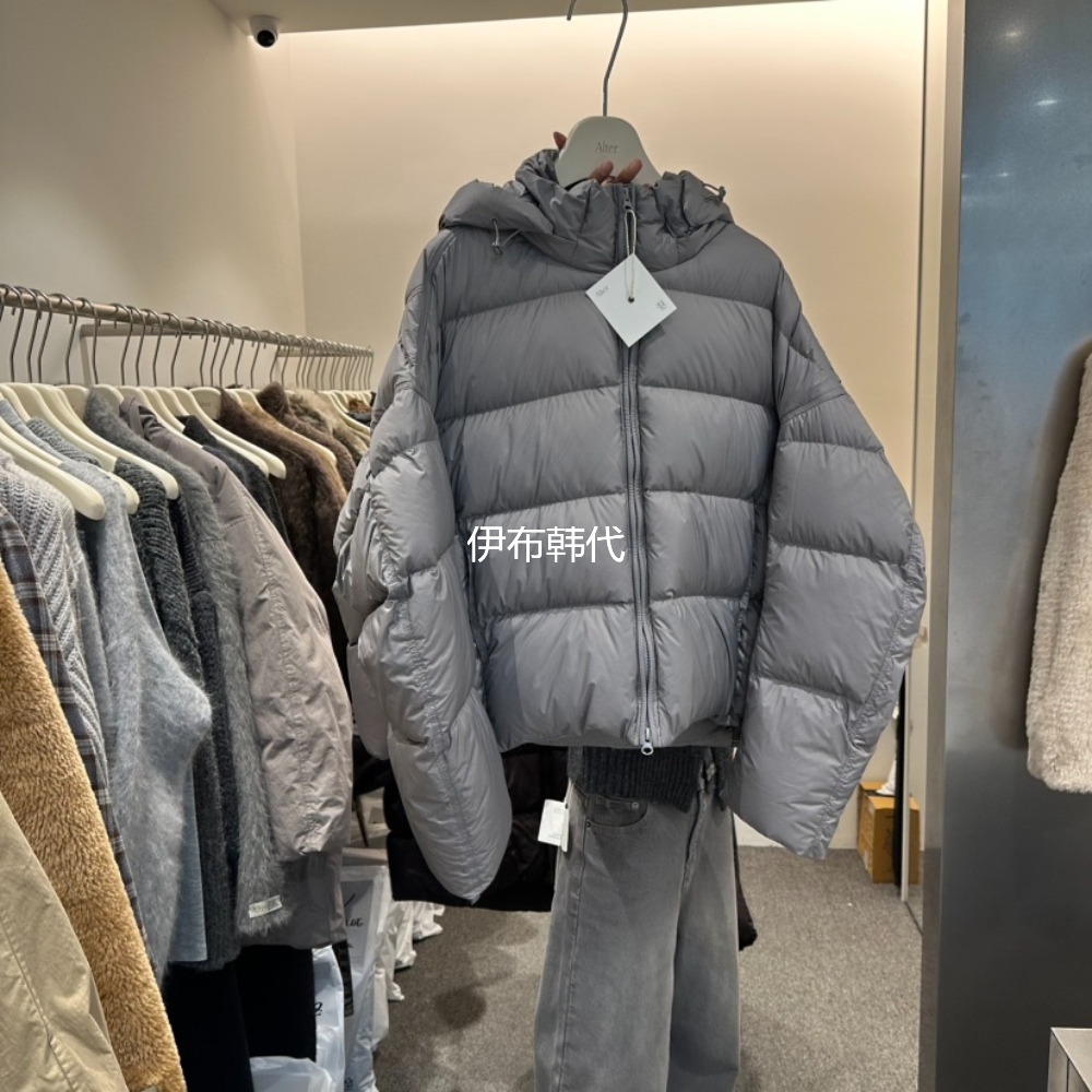 连帽纯色拉链面包服羽绒服外套