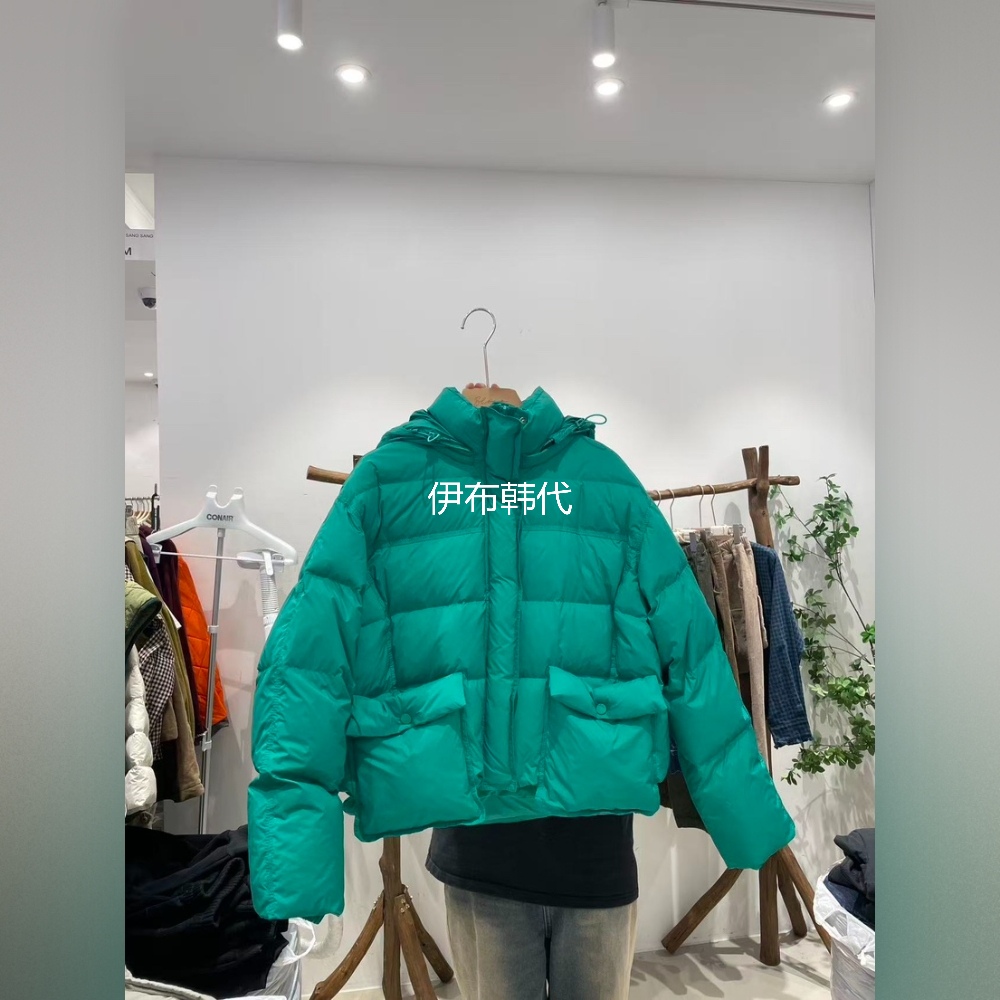 连帽可拆拉链面包服羽绒服短外套