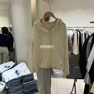 NAVYBURST韩国东大门正品代购26春款 连帽纯色休闲纽扣短外套夹克