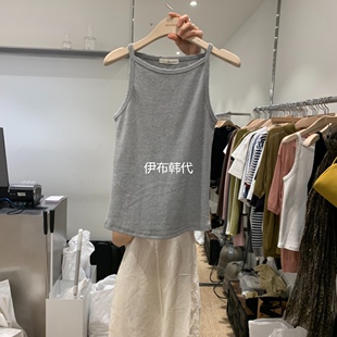 SELF SERVICE韩国东大门正品代购26夏 圆领磨破做旧休闲吊带背心