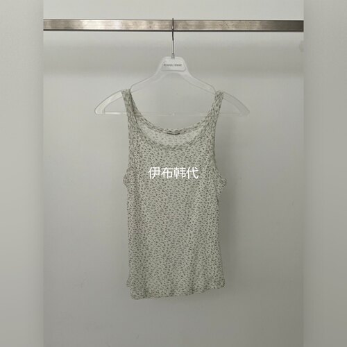 圆领休闲棉质碎花打底背心