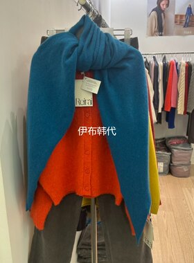 纯色休闲针织保暖围巾披肩