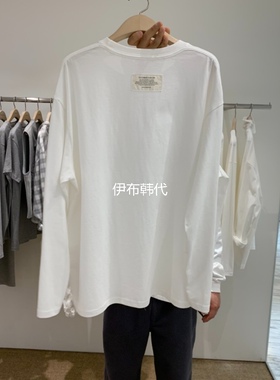 SELF SERVICE韩国东大门代购26春 圆领纯色基础款宽松休闲长袖T恤