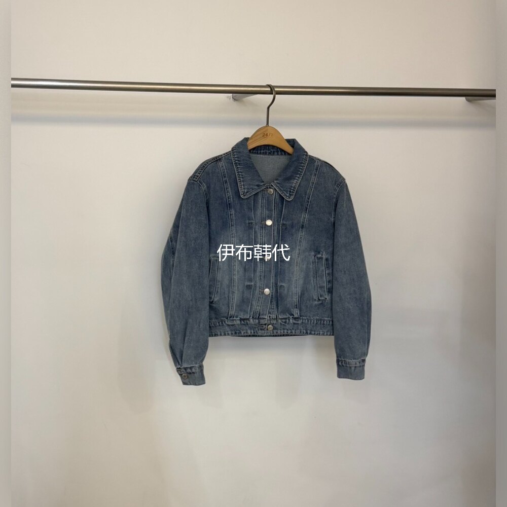 TWENTY FOUR SEVEN24-7韩国东大门代购26春 翻领休闲牛仔外套夹克