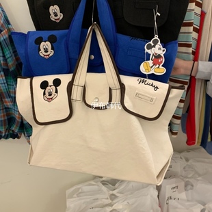 VENTI韩国东大门正品代购26春款 卡通老鼠布艺拎包女包购物袋