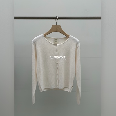 圆领纯色休闲基础款针织开衫