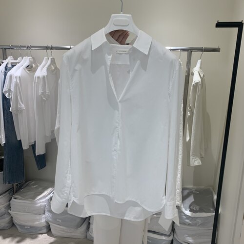 翻领休闲纯色纹理基础款衬衫