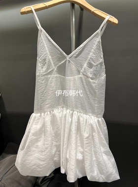 EL BOSQUE韩国东大门正品代购26春款 纯色休闲交叉吊带裙连衣裙