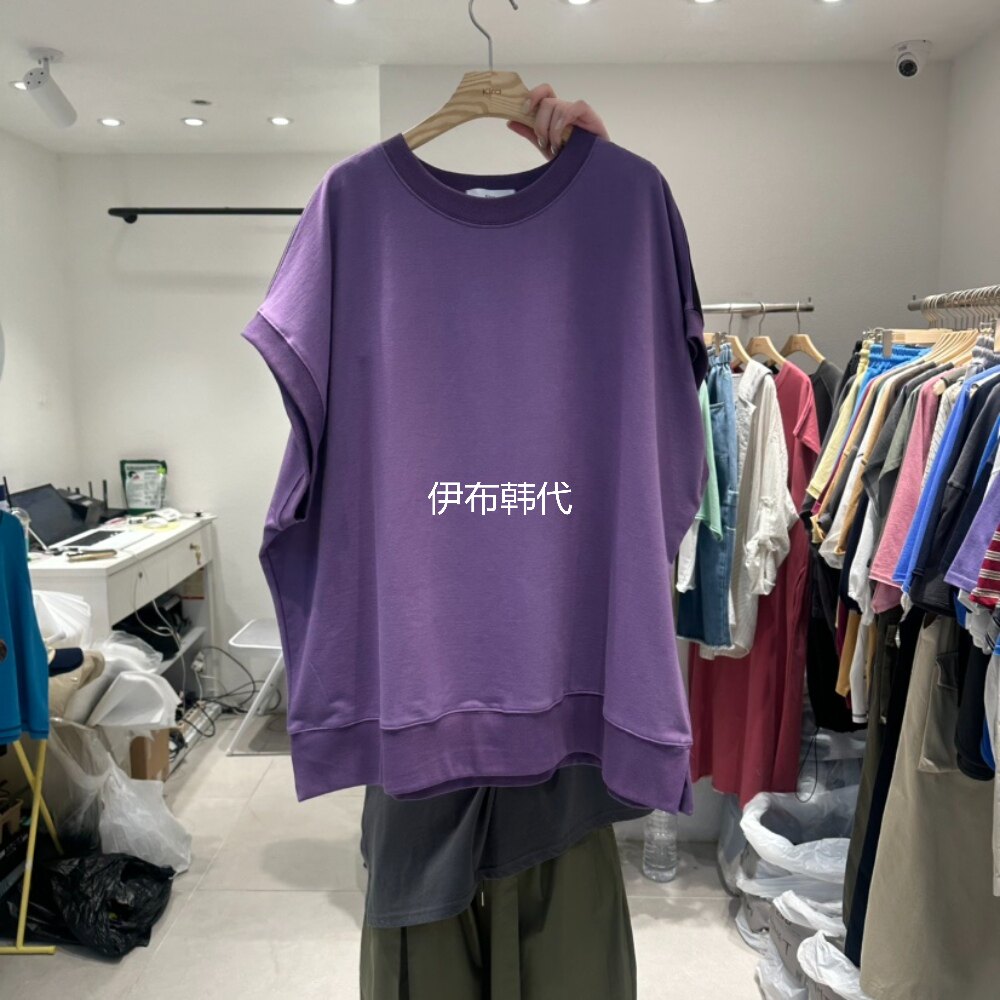 IN KIRA韩国东大门正品代购26夏款 圆领宽松拼色无袖时尚背心