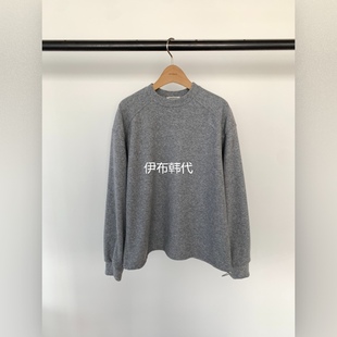 UNDERSON韩国东大门正品代购25冬 圆领后背字母休闲抽绳宽松卫衣