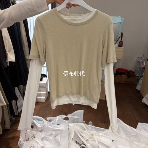 圆领短袖T恤两件套T恤女