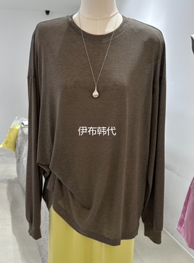 NEROLI 36韩国东大门正品代购26夏 圆领休闲纯色薄款宽松长袖T恤