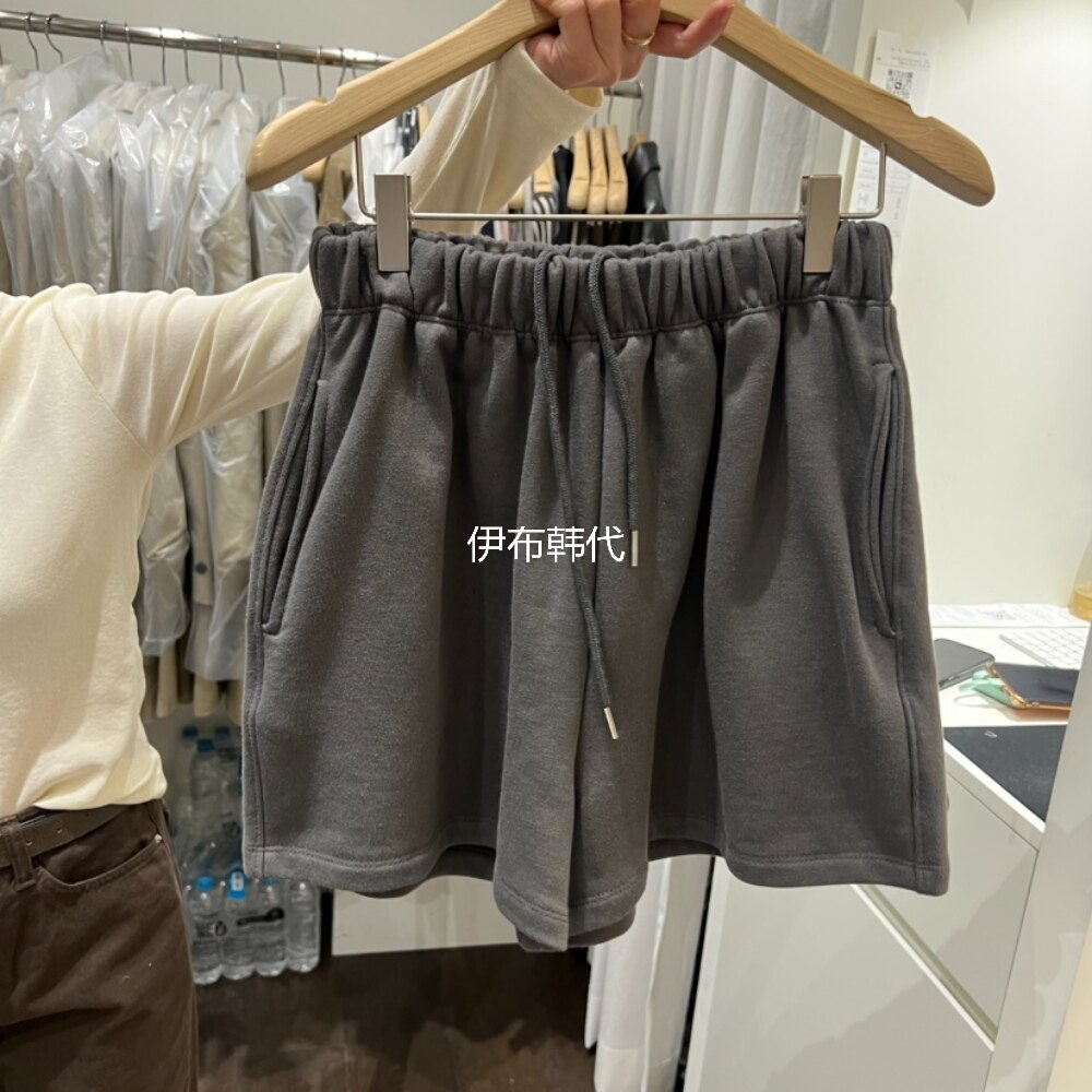 OURIN/THIS IS韩国东大门正品代购26春款 松紧腰抽绳休闲卫裤短裤