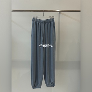 THERE韩国东大门正品代购26春款 松紧腰纯色休闲宽松休闲卫裤女