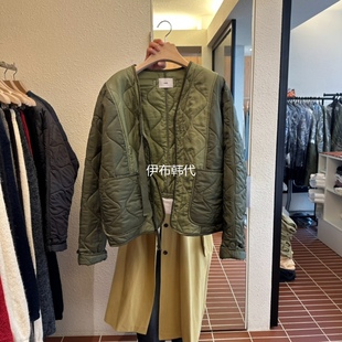 V领波浪纹绑带休闲短外套夹克 25冬款 CHOI韩国东大门正品 代购