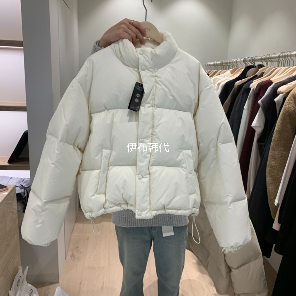 圆领纯色保暖休闲面包服羽绒服