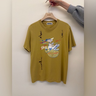 BALANCE韩国东大门正品 26春款 圆领磨破做旧人物休闲短袖 T恤 代购