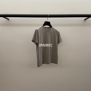 ID韩国东大门正品代购26春款 圆领纯色棉质休闲基础款短袖T恤