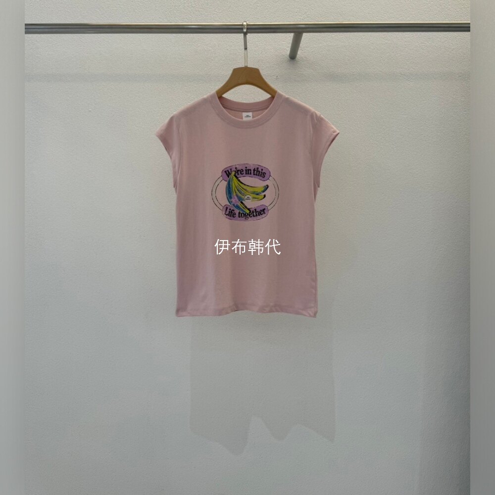 ABLERING韩国东大门正品代购26夏款 圆领休闲香蕉宽松无袖背心T恤