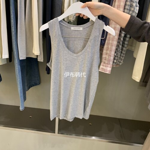夏款圆领休闲棉质打底背心