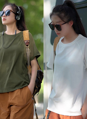 17149 克重230部落男装夏季美式复古潮牌圆领休闲短袖T恤