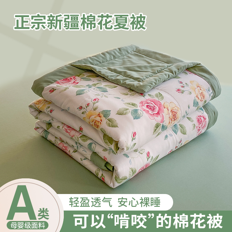 2025新款新疆棉花被水洗棉印花夏凉被夏被空调被子被芯