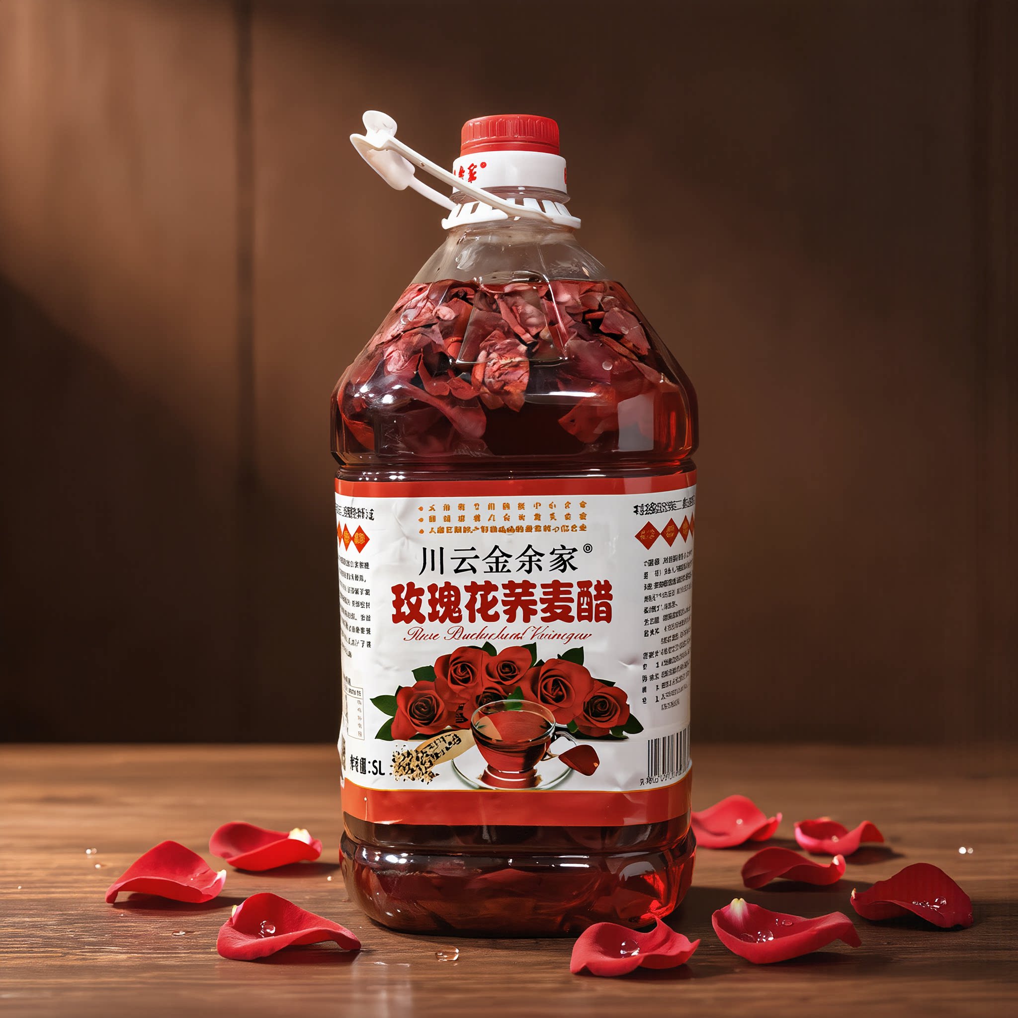 宣威玫瑰花醋荞麦醋泡制食用玫瑰醋苹果醋饮品醋玫瑰花发酵荞麦醋