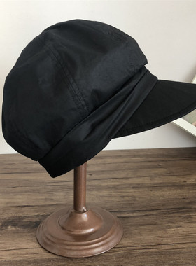 日系复古黑色画家帽鸭舌帽出游出游休闲遮阳帽子女
