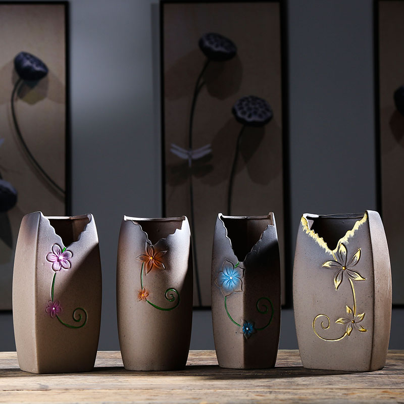 创意陶瓷干花花插简约家居客厅