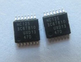 SN74HC125PWR 74HC125PW HC125 密脚TSSOP-14 逻辑-缓冲器