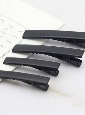 加厚黑色鸭嘴夹方夹边夹 DIY手工制作材料蝴蝶结发饰头饰配件