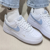 Air HF0022 Force 舒适百搭 Nike 白蓝 耐磨轻便低帮板鞋 100