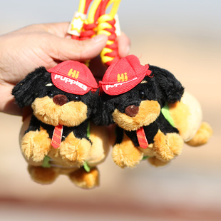 香肠狗汉堡毛绒挂件汉堡挂件钥匙扣可爱玩偶包包挂饰儿童生日礼物