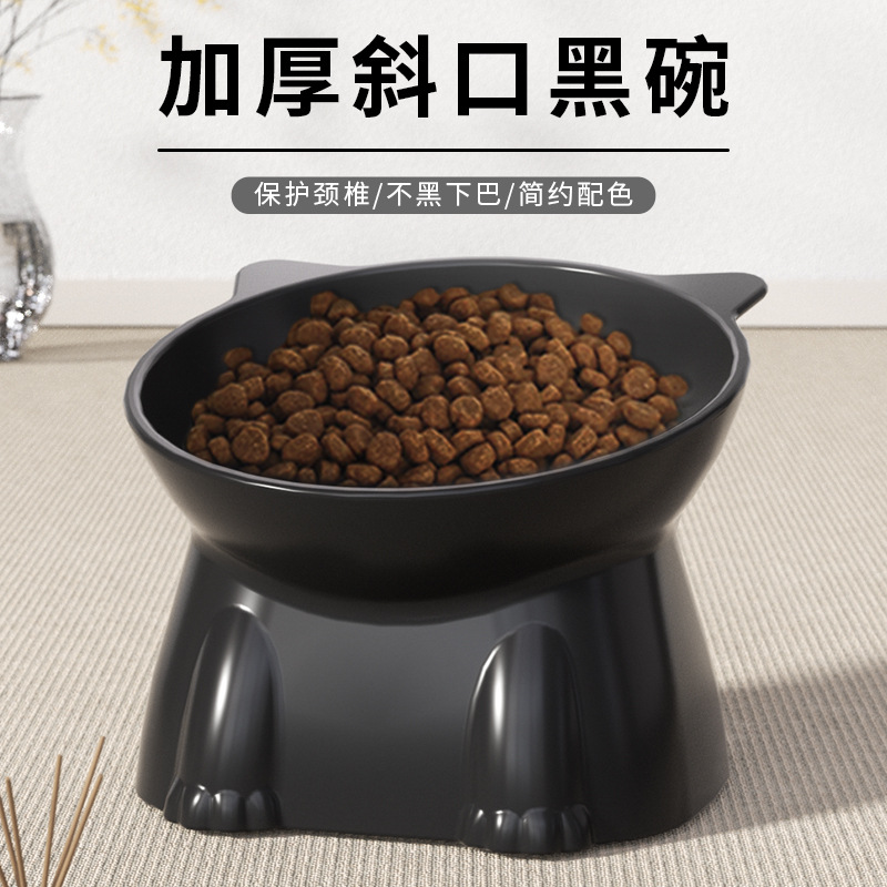 猫耳朵宠物碗高脚碗护颈猫咪饭碗
